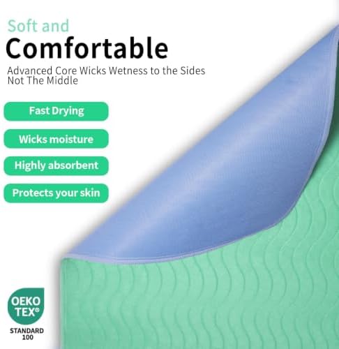 Accompagner Incontinence Bed Pads Washable Waterproof, Ultra-Absorbent Reusable - Image 2