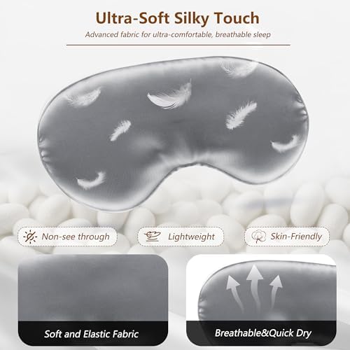 Sleep Mask Silk Eye Mask for Men Sleeping Mask, Adjustable Elastic Strap for - Image 4