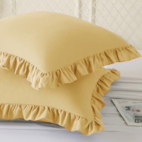 KKJIAF 2 Pack Ruffle Pillow Cases 26x26 Inches - Image 2