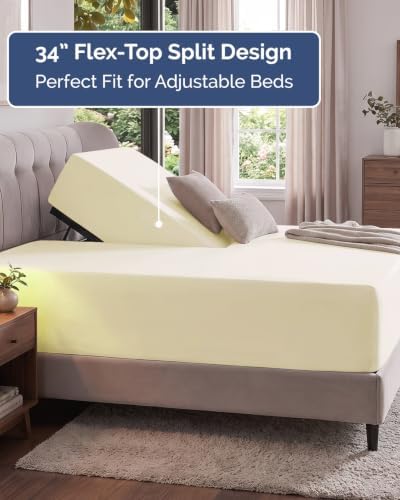 CGK Linens Extra Deep Flex Top Split Head King Fitted Sheet - Image 3