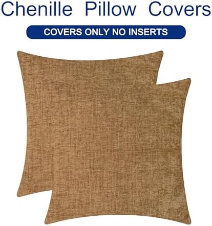 CaliTime Decorative Couch Throw Pillow Covers 22 X 22 Inches Apricot Brown - Image 6