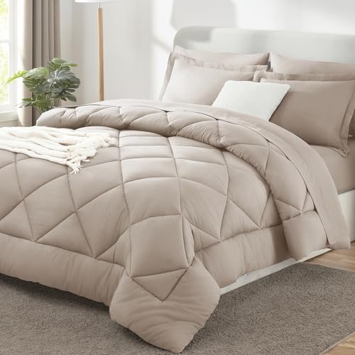 CozyLux Queen Comforter Set 88"x88" Linen by CozyLux