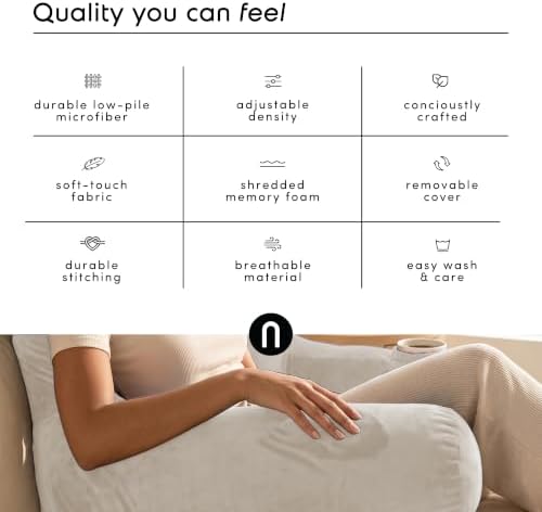 Nestl Reading Pillow for Bed, Back Pillow for Sitting Up in Bed - Image 6