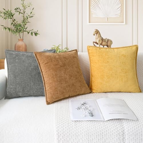 CaliTime Decorative Couch Throw Pillow Covers 18 X 18 Inches Medium Grey - Image 5