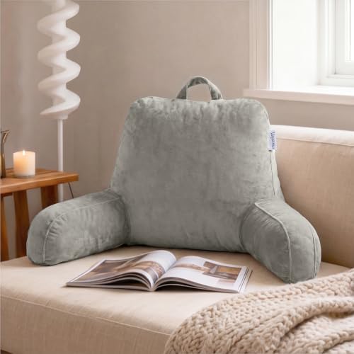 Memory Foam Reading Pillow for Sitting up in Bed, Sage Green - Image 2
