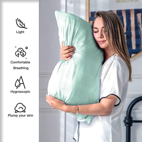 Silk Pillow Cases 2 Pack, Soft Breathable and Sliky Queen Size Pillow Cases Set - Image 4