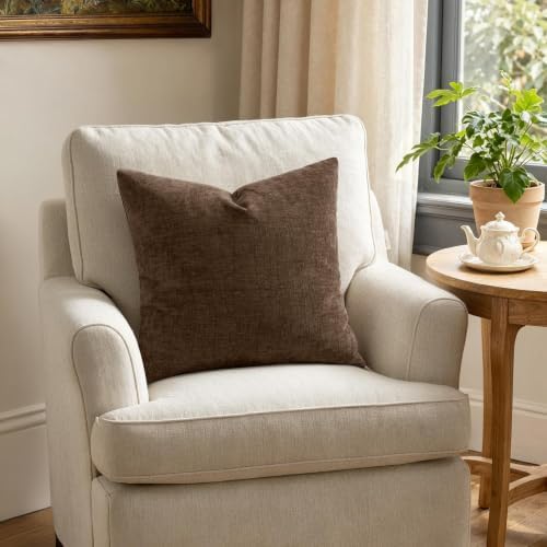MIULEE Beaver Fur Chenille Couch Throw Pillow Covers - Image 3
