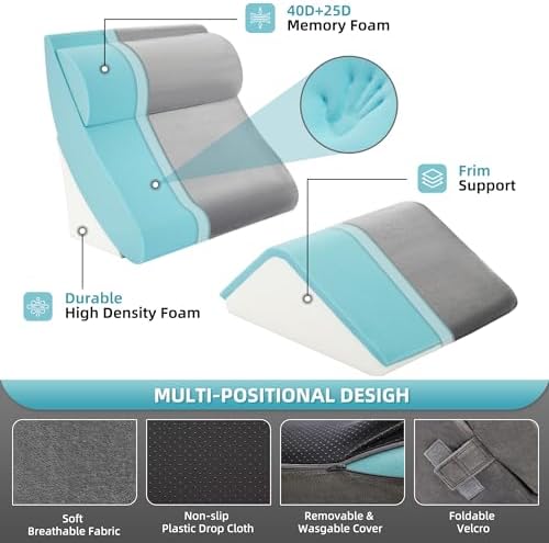 Kingfun 4pcs Orthopedic Bed Wedge Pillow Set - Image 2