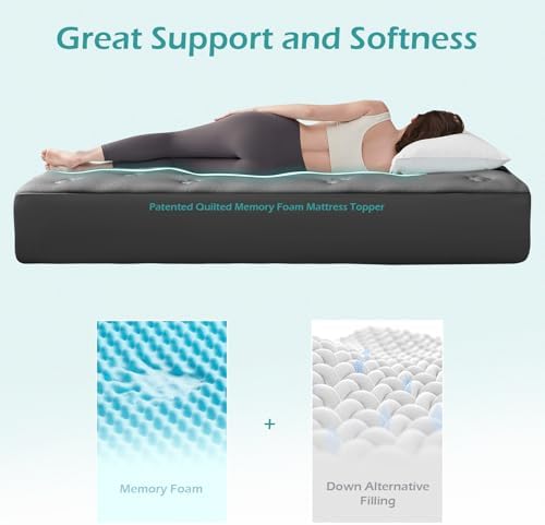 Hansleep California King Mattress Topper Memory Foam, Mattress Pad - Image 4