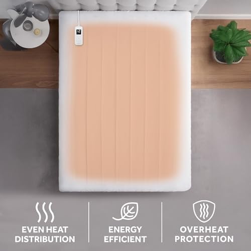 Sunbeam Heated Mattress Pad Quilted 12 Heat Deep Pocket Full 75x54 - Image 5