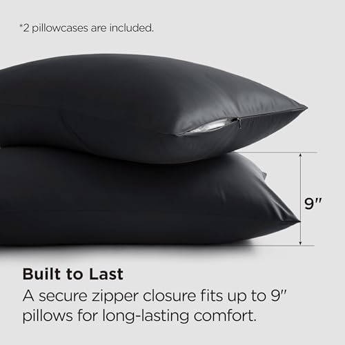 Bedsure Zipper Pillow Cases Queen Size from Rayon Derived from Bamboo - Image 4