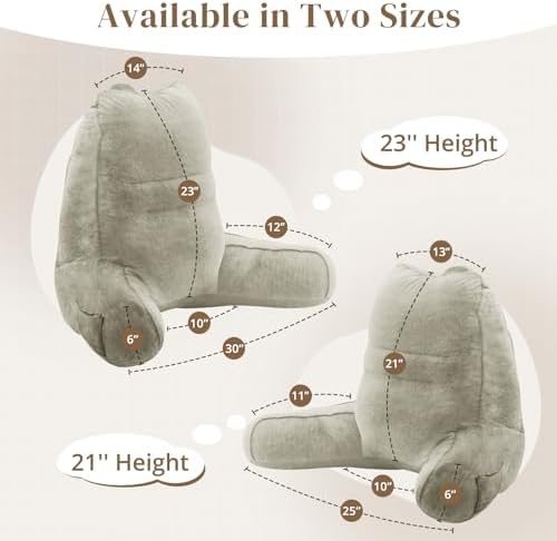Sasttie Reading Pillow for Bed, Back Pillow for Sitting Up - Image 2