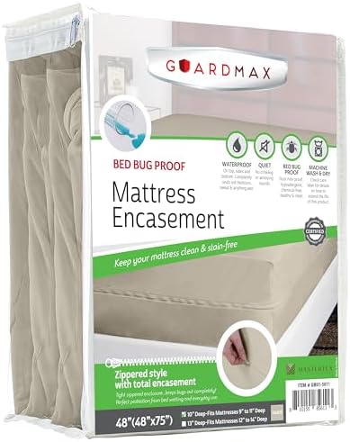 Guardmax RV Mattress Protector Zippered, Bed Bug Mattress Cover by Guardmax