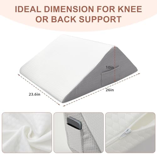 Knee Wedge Pillow, Memory Foam Leg Pillow Bed Wedge - Image 3