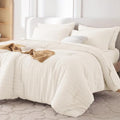MUXHOMO 7 Pieces California King Comforter Set, Seersucker Bed in a Bag Cal by MUXHOMO