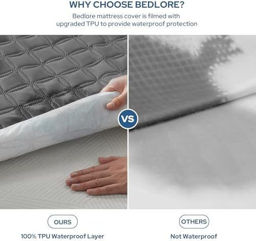 BEDLORE Waterproof Queen Size Mattress Protector, Deep Pocket Fit - Image 2