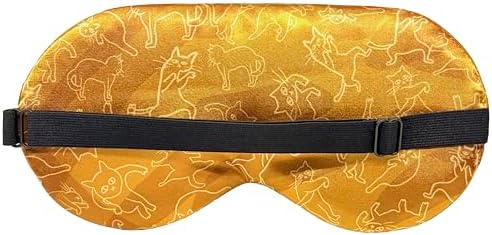 Funny Cat in Cardboard Box Silk Sleep Mask, Cute & Hilarious Design, Vibrant - Image 2