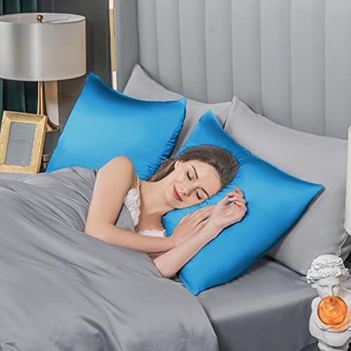 Mulberry Silk Pillowcase for Hair and Skin, Queen Size Cooling Silk Pillow Case - Image 5