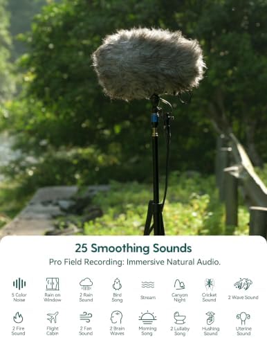 Babelio White Noise Sound Machine | 1000mAh Large Battery, 25 Non-looping Sounds - Image 3