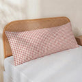 Merryword 100% Cotton Body Pillow Cover, 20 x 54, Rose Beige Gingham Pillowcase by Merryword
