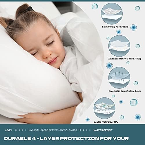 UNILIBRA Queen Mattress Protector Waterproof, Deep Pocket Mattress Pad Cover Up - Image 3