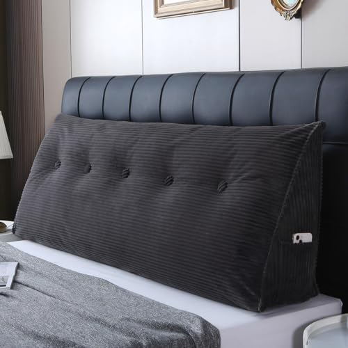 Wedge Headboard Pillow for Bed, Full Dorm Headboard Pillow Support for Sitting by Unknown