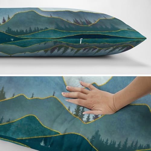 Mountain Peaks Body Pillow Cover Forest Pillowcase - Image 5