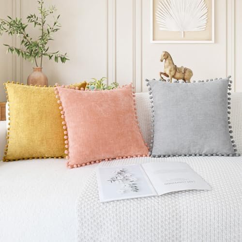 CaliTime Decorative Couch Throw Pillow Covers 22 X 22 Inches Dusty Pink - Image 5