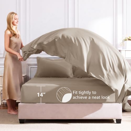 CozyLux Twin XL Comforter Set 68"x88" Khaki - Image 5