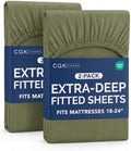 CGK Linens 2 Pack Extra Deep Full Fitted Sheets by CGKUnlimited