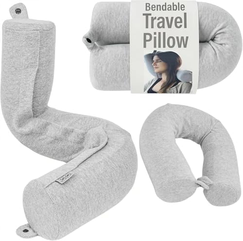Dot&Dot Twist Memory Foam Travel Pillow, Bendable Neck Pillow by DotDot