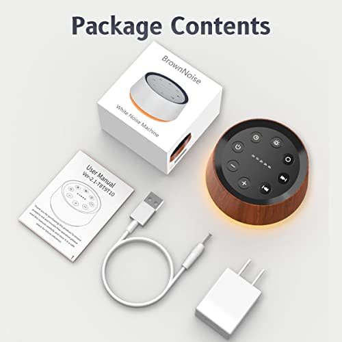 Brown Noise Sound Machine with 30 Soothing Sounds 12 Colors Night Light White - Image 7