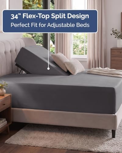 CGK Linens Extra Deep Flex Top Split Head King Fitted Sheet - Image 3