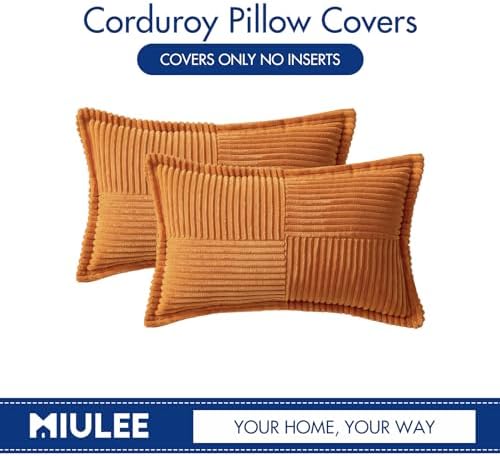 MIULEE Fall Burnt Decorative Lumbar Throw Pillow Covers 12x20 Inch - Image 6