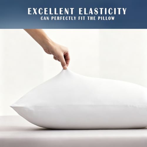 TELUS Cooling Pillowcases for Hot Sleepers Queen Size 2-Pack, Silky Soft - Image 5