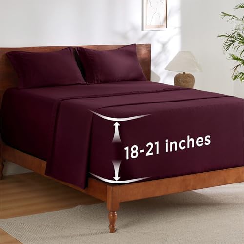 Bedsure Deep Pocket King Sheets Set by BEDSURE