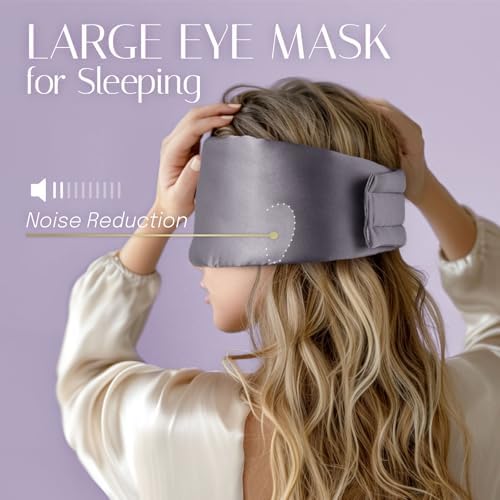 OLESILK 100% Mulberry Silk Sleep Mask, Large Size, Pressureless - Image 5