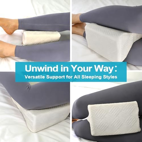 Knee Pillow Cover with Zipper 10" x 8" x 6.4", Replacement Leg Pillow Case - Image 6