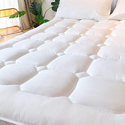 UNILIBRA Full Size Mattress Pad Cooling Rayon from Bamboo, Quilted Fitted by Unilibra