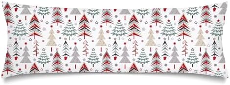 Christmas Long Pillow Cases Christmas Tree Lumbar Pillowcase King Size Pillow by Unknown