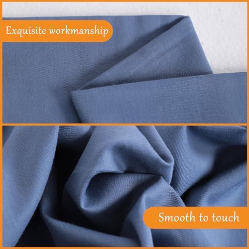 NTBAY Cotton Queen Pillowcases, Denim Blue - Image 6