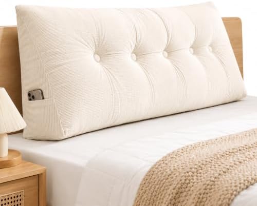 Dorm Headboard Pillow Twin XL Dorm Bed Wedge Cushion, Bed Backrest Bolster by Unknown