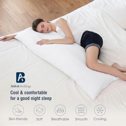 Body Pillow Cover with Zipper Closure 100% Egyptian Cotton 500 Thread Count - Image 4