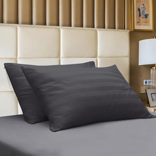Standard Size Pillowcases 4 Pcs, 100% Egyptian Cotton 400 Thread Count Sateen by ZaizaiHome