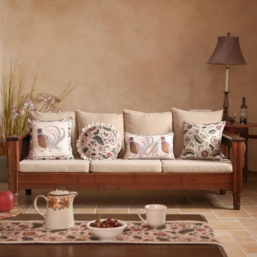 ISAENNE Designer Linen Square Throw Pillow Cover - Image 3