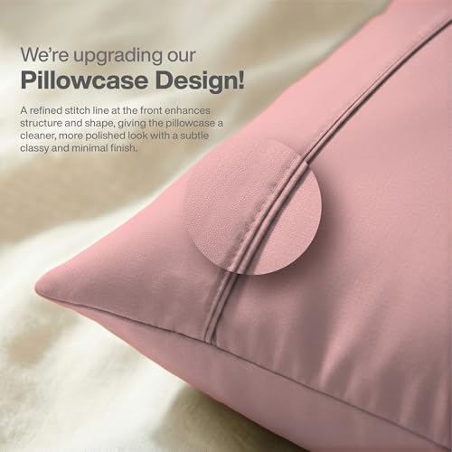QUEENSBAY Standard Pillow Cases Set of 2, Microfiber Cooling Pillowcases - Image 3