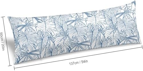 Tropical Body Pillow Cover Hawaiian Leaves Pillowcase - Image 2