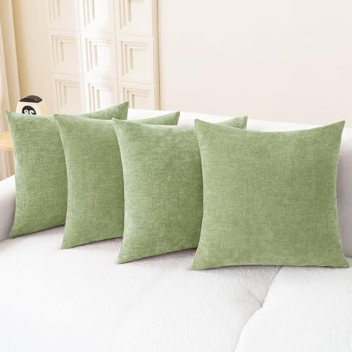 CaliTime Decorative Couch Throw Pillow Covers 18 X 18 Inches Sage Green by CaliTime
