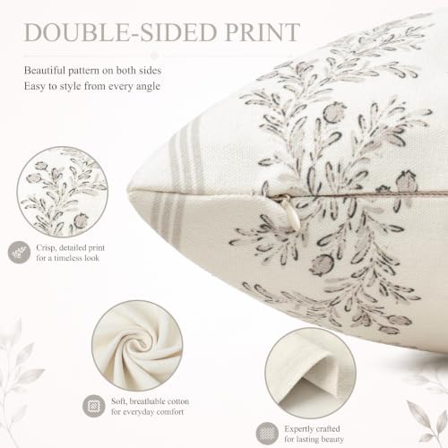 Vintage Floral Lumbar Pillow Covers 14x36 Pack of 1, Double-Sided Botanical - Image 2