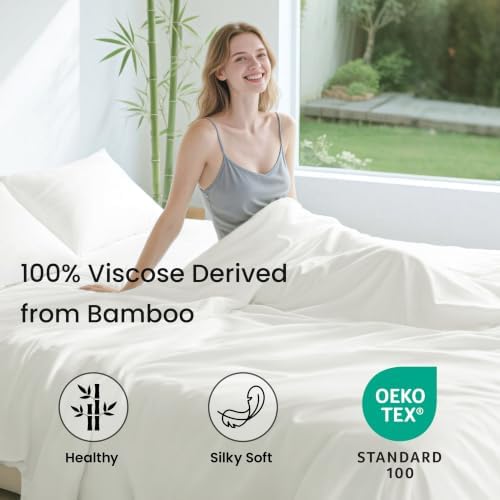 Love's cabin 3 Piece Twin XL Sheet Set, 100% Rayon Derived from Bamboo - Image 2